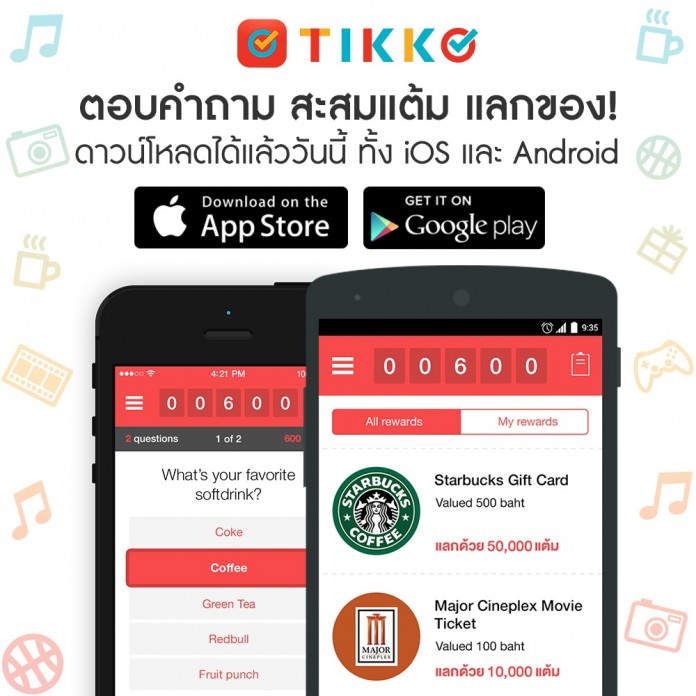 APP Tikko ตอบคำถาม สะสมแต้ม แลกของฟรี | I3siam | ข่าวไอที อัพเดทข้อมูล ...