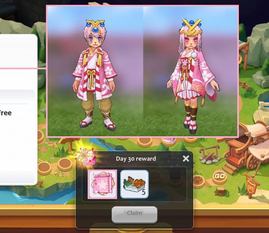 Ragnarok M : ล็อกอินครบ 30 วัน รับเลย Costume sakura ฟรี !! ชุดจากซีรีย์ Sakura Costume rom