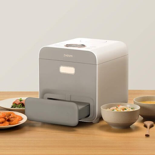 หม้อหุงข้าวลดน้ำตาล 44% xiaomi Zhenmi Desaturated Steam Health Rice Cooker White 3L