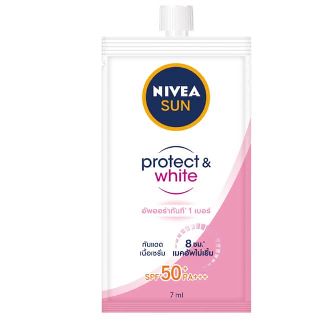 ครีมกันแดดแบบซอง Nivea Sun protect & white SPF50+ PA+++