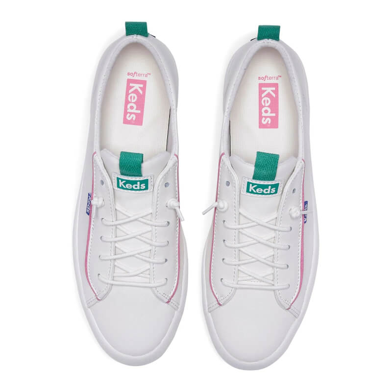 รองเท้าผ้าใบ Keds รุ่น Kickback Leather Pop Binding