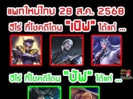 RoV 28 สิงหาคม Buff Nerf