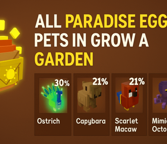 ไข่สัตว์เลี้ยง Paradise Egg มีอะไรน่าสนใจบ้าง Grow a Garden