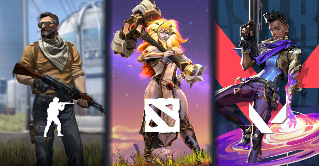 CS2 Valorant Dota 2 LoL