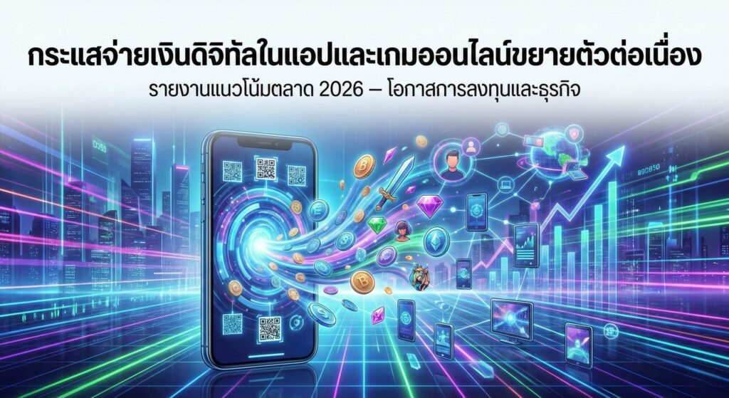 กระแสจ่ายเงินดิจิทัลในแอป