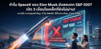 ดับฝันสาวก Elon Musk! ทำไม SpaceX ยังไม่ได้เข้าดัชนี S&P 500? สรุป 3 เงื่อนไขเหล็กที่ยังสอบตก S&P500-SpaceX